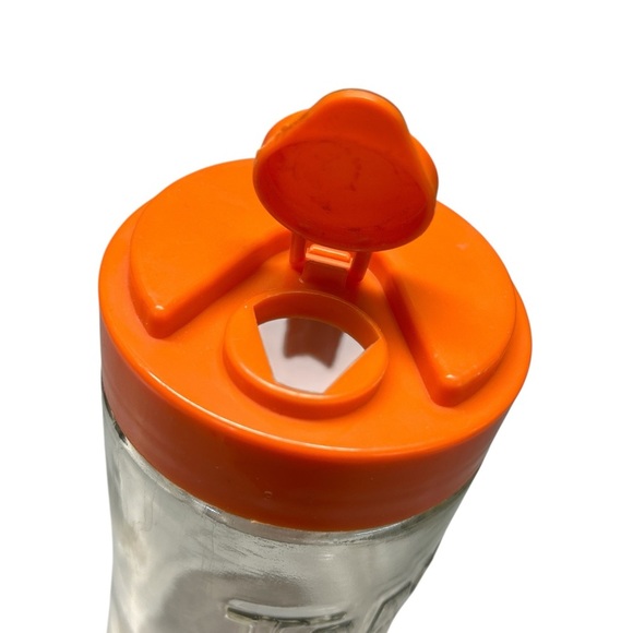 1970s Anchor Hocking Glass TANG Orange Drink Clear Glass Pitcher With Lid - Picture 7 of 9